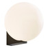 Spa Thiva Single Globe Wall Light Opal Glass and Matt Black Image 2