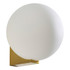 Spa Thiva Single Globe Wall Light Opal Glass and Satin Brass Main Image