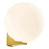 Spa Thiva Single Globe Wall Light Opal Glass and Satin Brass Image 2