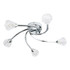 Spa Volos 5 Light Flush Ceiling Light Diamond Cut Glass and Chrome Main Image