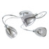 Spa Veria 3 Light Flush Ceiling Light Smoke Glass and Chrome Main Image