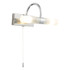 Spa Corvus 2-Light Picture/Mirror Light with Pull Switch Opal Glass and Chrome Image 3