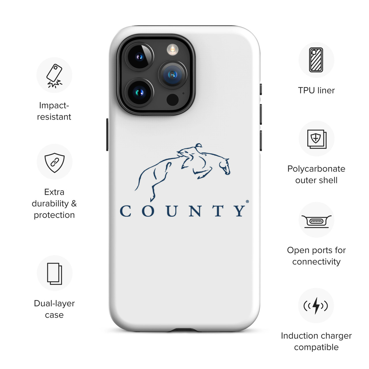 County Saddlery iPhone 15 Pro Max Case | Equestrian Accessories