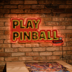 Stern Play Pinball Sign
