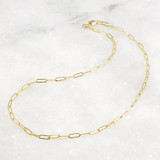 Medium Paper Clip Necklace 14k Gold Filled