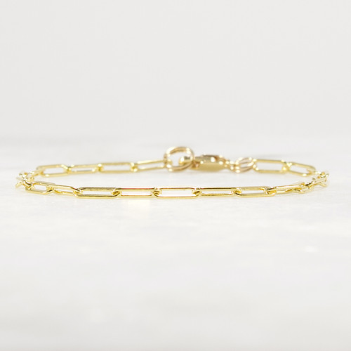 Medium Paper Clip Bracelet 14k Gold Filled