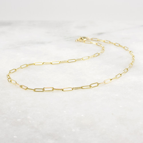 Medium Paper Clip Necklace 14k Gold Filled