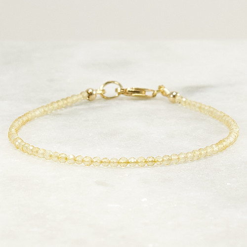 Citrine Bracelet, Lemon Yellow