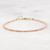 2mm tiny Rhodochrosite Bracelet, Micro Faceted Pink Gemstone, Gold Filled or Silver