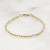14k Gold Filled and Sterling Silver Bead Bracelet, Mixed Metal 3mm and 5mm