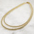 14k Gold Filled Bead Necklace: Luxe Chunky Statement Jewelry 4mm or 5mm