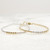 Gold and Silver Bracelet, Mixed Metal Bracelet, 2.5mm and 3.5mm Beads, Womens 50th Birthday Gift