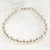 Sterling Silver Bracelet, 14k Gold Filled Accent Beads, 2.5mm GF, 4.5mm SS, Mixed Metal, Two Tone, Stacking Bracelet, Birthday Gift