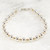 Sterling Silver Bracelet, 14k Gold Filled Accent Beads, 2.5mm GF, 4.5mm SS, Mixed Metal, Two Tone, Stacking Bracelet, Birthday Gift