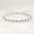 Sterling Silver Bracelet, 14k Gold Filled Accent Beads, 2.5mm GF, 4.5mm SS, Mixed Metal, Two Tone, Stacking Bracelet, Birthday Gift
