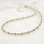 Mix Metal Necklace, 2.5mm Gold Filled Beads, 4.5mm Sterling Silver Beads