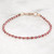 Garnet Bracelet, 14k Rose Gold Filled Bracelet, Dainty Elegant Handmade Bracelet,