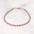 Garnet Bracelet, 14k Rose Gold Filled Bracelet, Dainty Elegant Handmade Bracelet,
