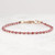 Garnet Bracelet, 14k Rose Gold Filled Bracelet, Dainty Elegant Handmade Bracelet,