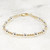 14k Gold Filled and Sterling Silver Bead Bracelet, 3mm and 5mm