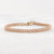 14k Rose Gold Filled Beaded Bracelet, Delicate Stacking