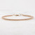 14k Rose Gold Filled Beaded Bracelet, Delicate Stacking