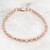 Rhodochrosite Bracelet, Rose Gold Bead Bracelet, Mineral Stone Womens Bracelet,  Pink Handmade Bracelet, 3mm Rhodochrosite Beads