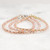Rhodochrosite Bracelet, Rose Gold Bead Bracelet, Mineral Stone Womens Bracelet,  Pink Handmade Bracelet, 3mm Rhodochrosite Beads