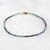 2mm Tiny Indicolite Tourmaline Bracelet – Micro Fine Gemstone, 14k Gold Filled