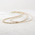 Beaded Necklace Mixed Metals, Choker Skinny Layering, Rose, Gold Filled, Sterling Silver