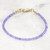 Tiny 2mm Tanzanite Bracelet, Delicate Gold Filled or Silver
