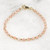 3.5mm Rhodochrosite Bracelet, Dainty Blush Gemstone, 14k Gold Filled