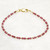 Garnet Bracelet, 14k Gold Filled or Sterling Silver