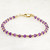 Amethsyt Bracelet, 14k Gold Filled or Sterling Silver, February Birthstone