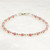3.5mm Rhodochrosite Bracelet, Rose Gemstone, 14k Gold Filled