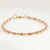 3.5mm Rhodochrosite Bracelet, Rose Gemstone, 14k Gold Filled