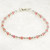 3.5mm Rhodochrosite Bracelet, Rose Gemstone, 14k Gold Filled