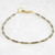 Pyrite and 14k Gold Filled Beaded Bracelet – 2mm Pyrite, 2mm Gold