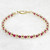Genuine Ruby & 14k Gold Filled Beaded Bracelet – 3mm Faceted Ruby, 4mm Gold Beads
