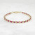 Genuine Ruby & 14k Gold Filled Beaded Bracelet – 3mm Faceted Ruby, 4mm Gold Beads