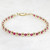 Genuine Ruby & 14k Gold Filled Beaded Bracelet – 3mm Faceted Ruby, 4mm Gold Beads