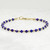 Lapis Lazuli & 14k Gold Filled Beaded Bracelet – 3.5mm Faceted Lapis, 3mm Gold Beads