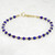 Lapis Lazuli & 14k Gold Filled Beaded Bracelet – 3.5mm Faceted Lapis, 3mm Gold Beads