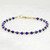 Lapis Lazuli & 14k Gold Filled Beaded Bracelet – 3.5mm Faceted Lapis, 3mm Gold Beads