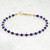 Lapis Lazuli & 14k Gold Filled Beaded Bracelet – 3.5mm Faceted Lapis, 3mm Gold Beads