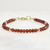 4mm Garnet Bracelet – Faceted Gemstone, 14k Gold Filled