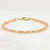 Peach Sunstone 3.5mm Dainty Gold Filled Bracelet • Faceted Gemstone • Stacking
