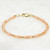 Peach Sunstone 3.5mm Dainty Gold Filled Bracelet • Faceted Gemstone • Stacking