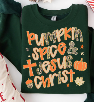 Pumpkin Spice + Jesus Christ Tee Pumpkin Spice + Jesus Christ Tee