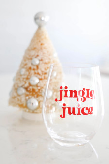 Jingle Juice Acrylic Wine Glass